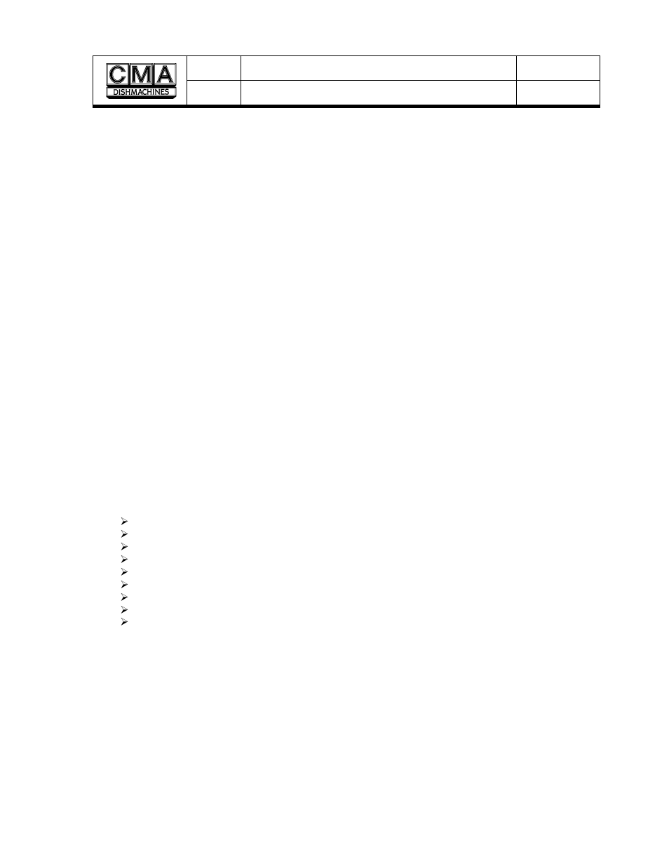 CMA Dishmachines EAH/EC User Manual | Page 2 / 19