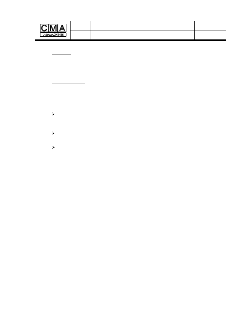 Water line, Activating machine | CMA Dishmachines EAH/EC User Manual | Page 6 / 19