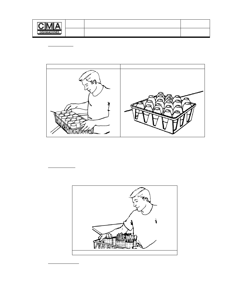 Racking glasses, Racking flatware, Stacking & storage | CMA Dishmachines EAH/EC User Manual | Page 9 / 19