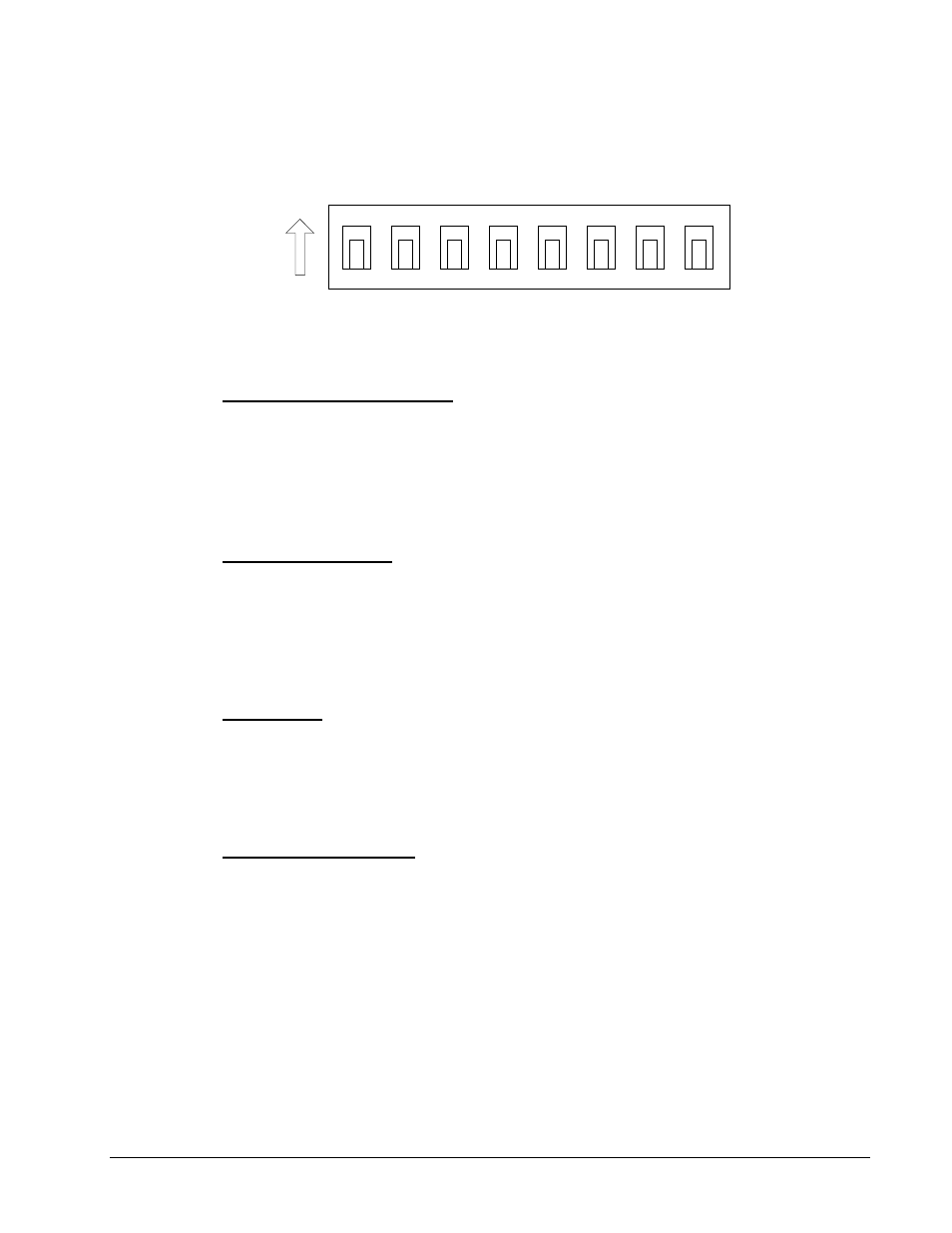 Dip switch settings, Figure 4. dip switch, Utable 1 analog output level | Usw3 tone generator, Off’ – normal operation, Off’ – get card parameters from the dip switch, Usw8 dashboard enableu | Sierra Video DAC-162 User Manual | Page 13 / 17