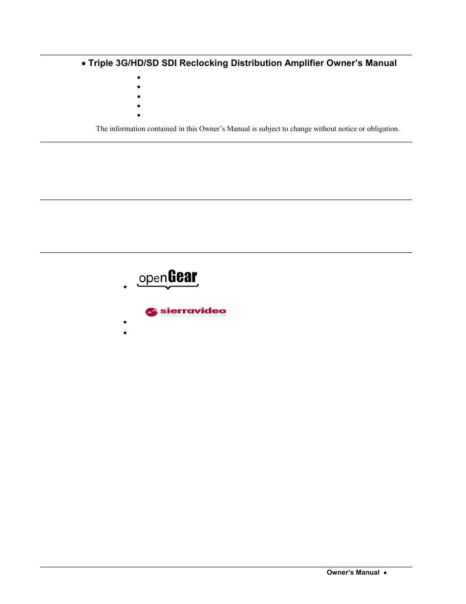 Sierra Video DAH-339 User Manual | Page 2 / 19