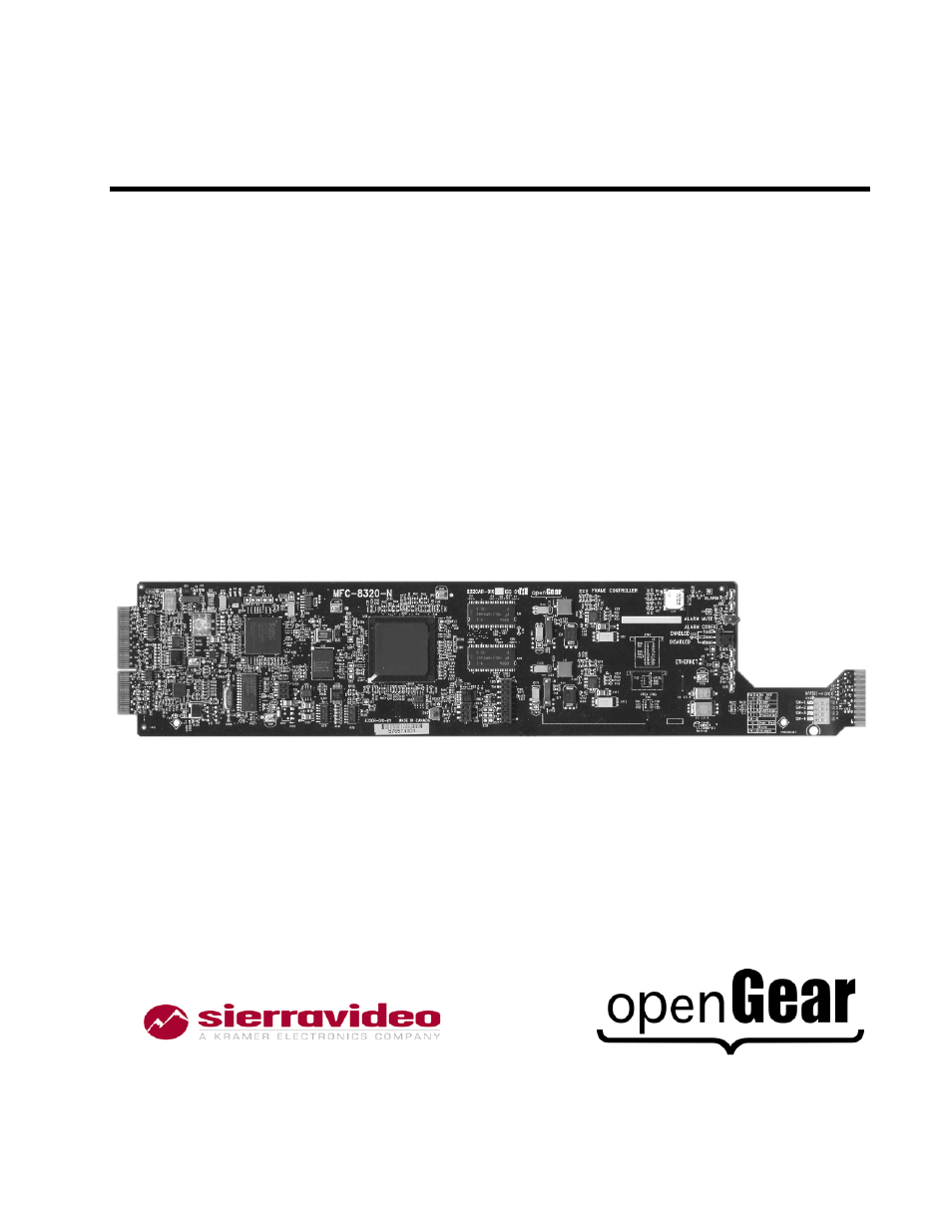 Sierra Video MFC-8300 User Manual | 63 pages