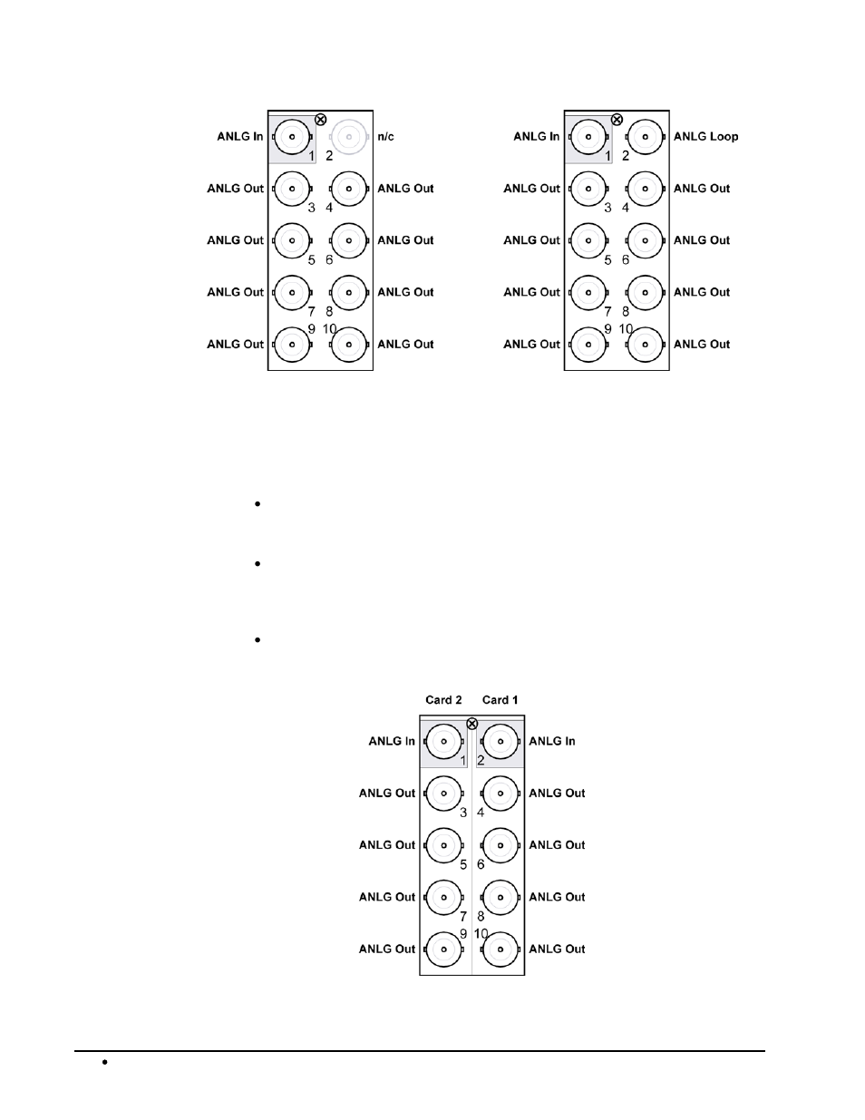 Connections for the dfr-8320 series frames | Sierra Video UDA-8705A User Manual | Page 16 / 35