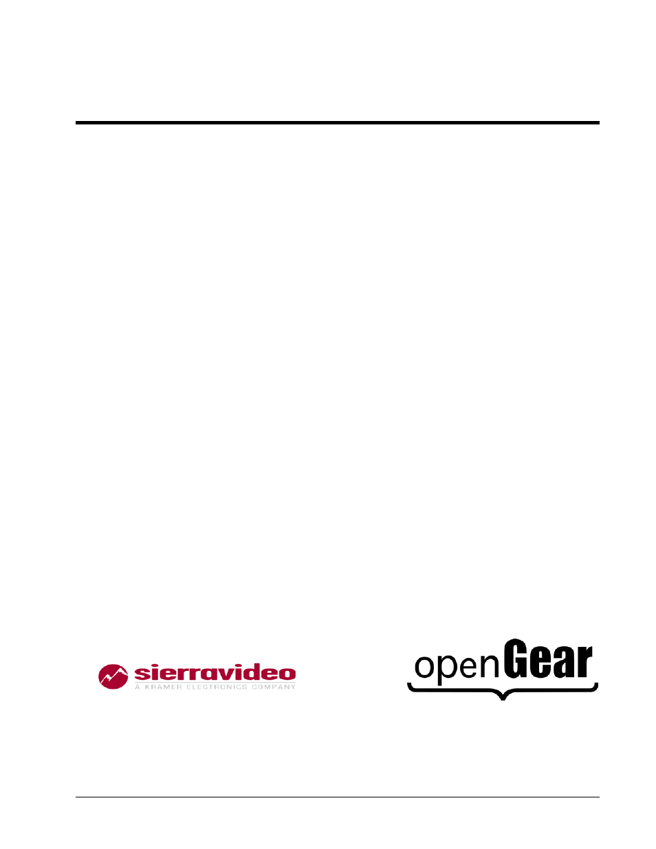 Sierra Video UDC-161 User Manual | 37 pages