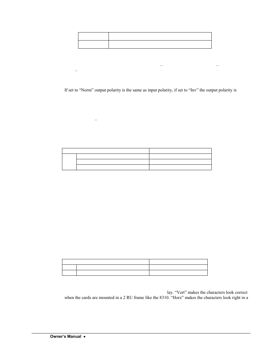 Cc submenu, Display submenu | Sierra Video UDC-162 User Manual | Page 17 / 32