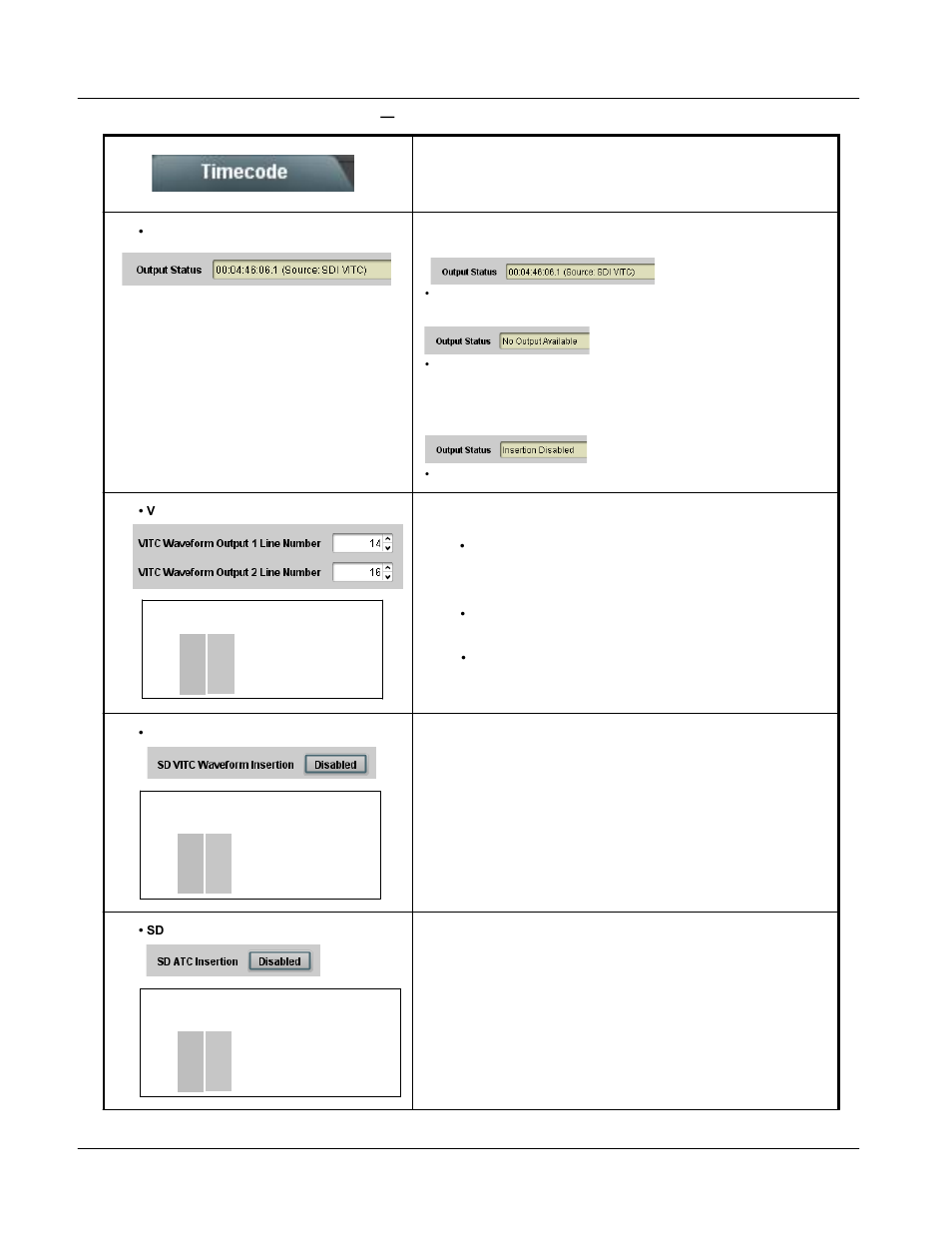 Upc-166 function submenu list and descriptions | Sierra Video UPC-166 User Manual | Page 102 / 123
