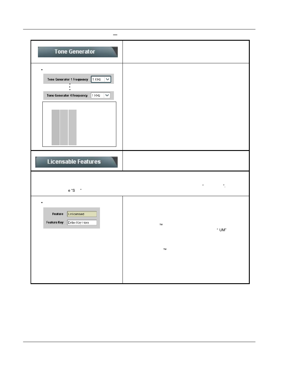 Upc-166 function submenu list and descriptions | Sierra Video UPC-166 User Manual | Page 108 / 123
