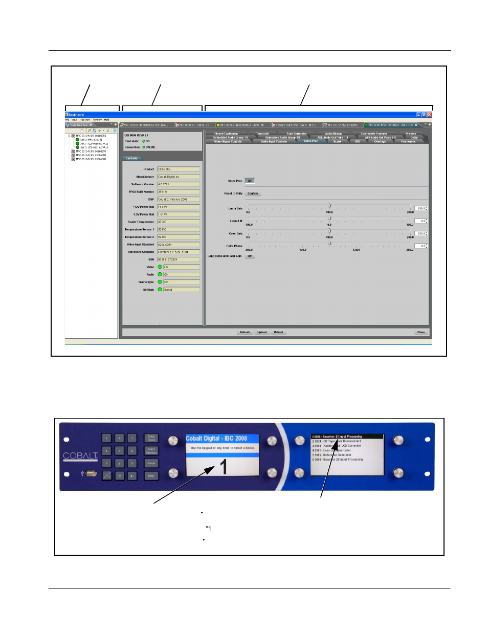 Operating instructions, Remote control panel | Sierra Video UPC-166 User Manual | Page 57 / 123