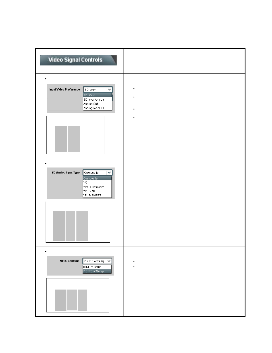 Operating instructions, Upc-166 function submenu list and descriptions | Sierra Video UPC-166 User Manual | Page 61 / 123