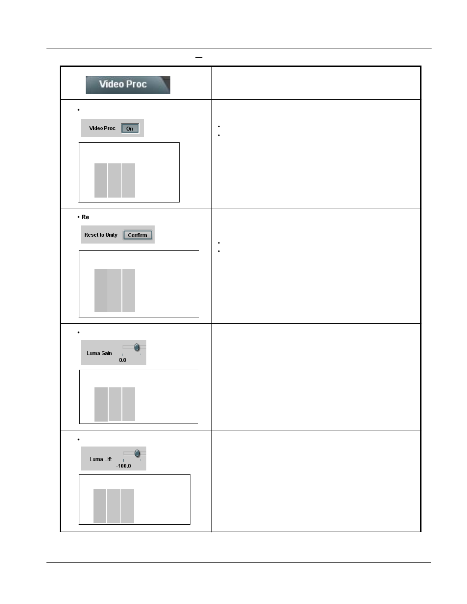 Operating instructions, Upc-166 function submenu list and descriptions | Sierra Video UPC-166 User Manual | Page 65 / 123
