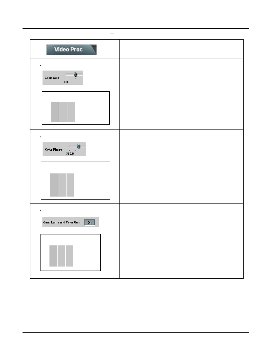 Upc-166 function submenu list and descriptions | Sierra Video UPC-166 User Manual | Page 66 / 123