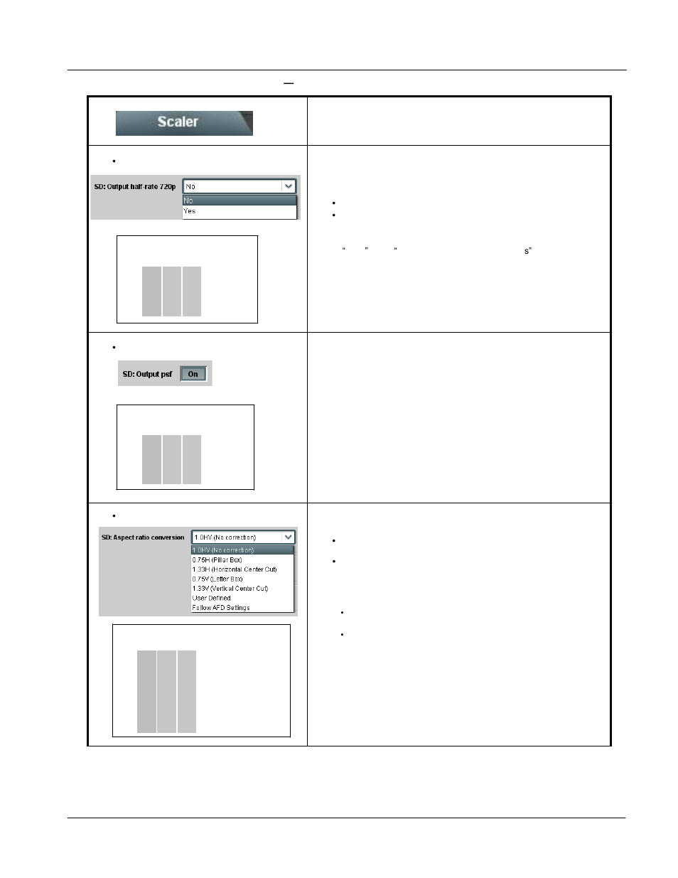 Operating instructions, Upc-166 function submenu list and descriptions | Sierra Video UPC-166 User Manual | Page 69 / 123