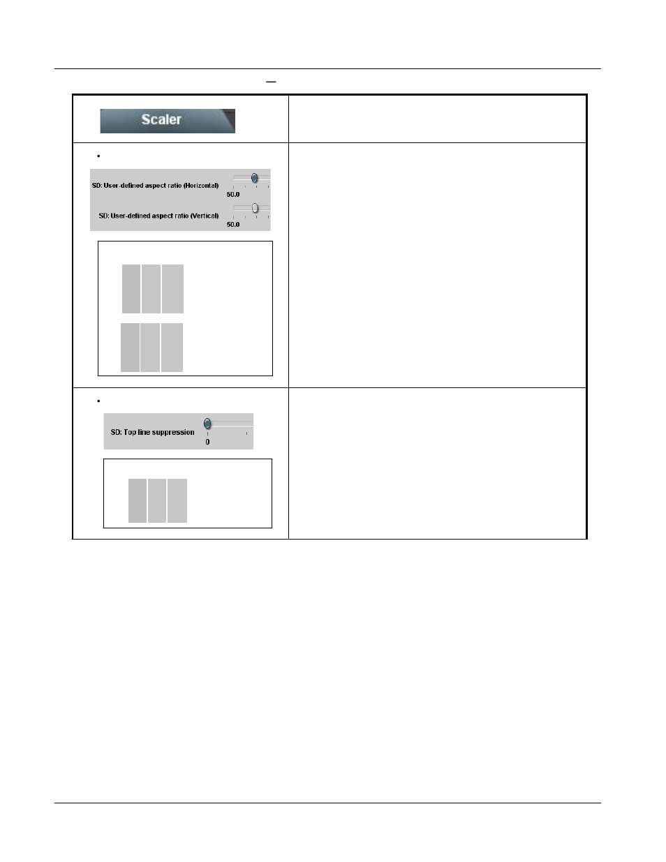 Upc-166 function submenu list and descriptions | Sierra Video UPC-166 User Manual | Page 70 / 123