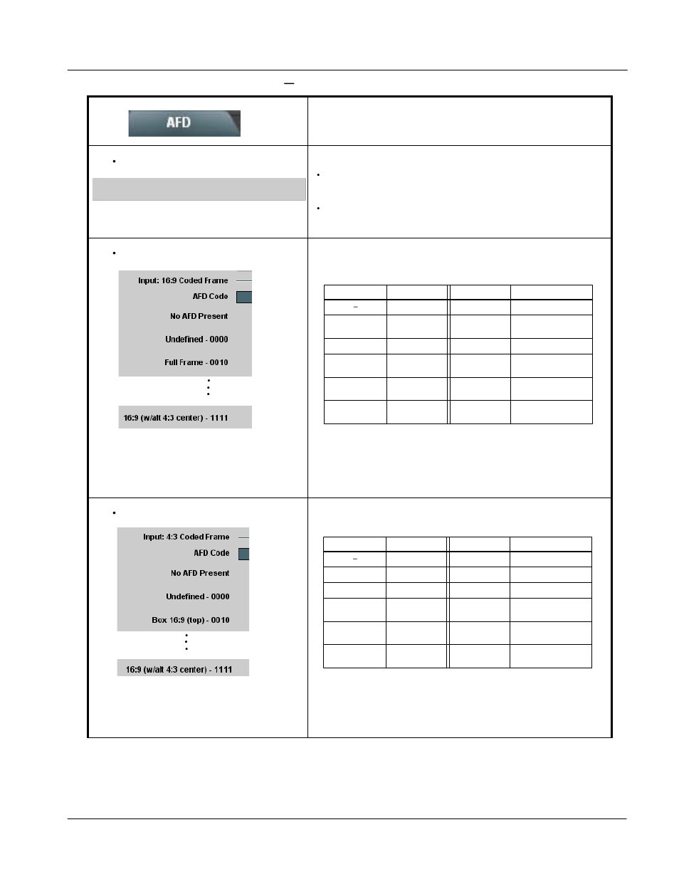 Operating instructions, Upc-166 function submenu list and descriptions | Sierra Video UPC-166 User Manual | Page 73 / 123