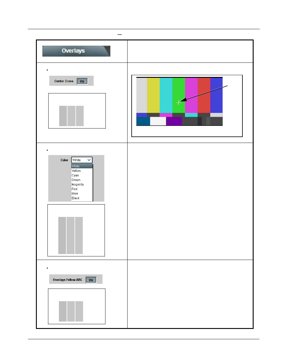 Operating instructions, Upc-166 function submenu list and descriptions | Sierra Video UPC-166 User Manual | Page 79 / 123