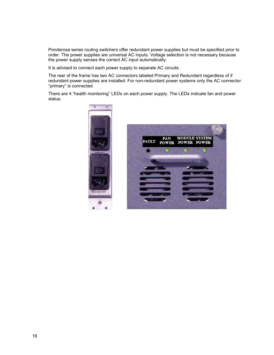 Ac power connections | Sierra Video Ponderosa 3G Series Routing Switcher User Manual | Page 22 / 104