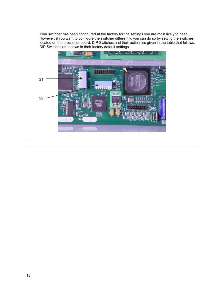 Control processor dip switches | Sierra Video Ponderosa 3G Series Routing Switcher User Manual | Page 24 / 104