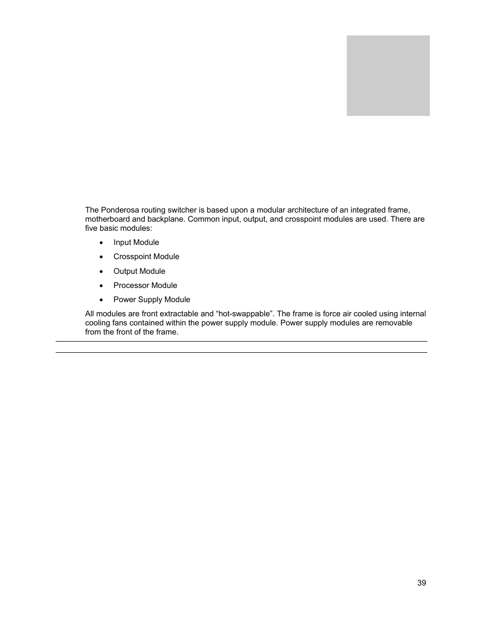 Module overview, Introduction, Chapter | Sierra Video Ponderosa 3G Series Routing Switcher User Manual | Page 45 / 104