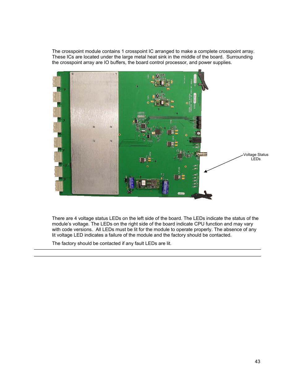 Crosspoint module | Sierra Video Ponderosa 3G Series Routing Switcher User Manual | Page 49 / 104