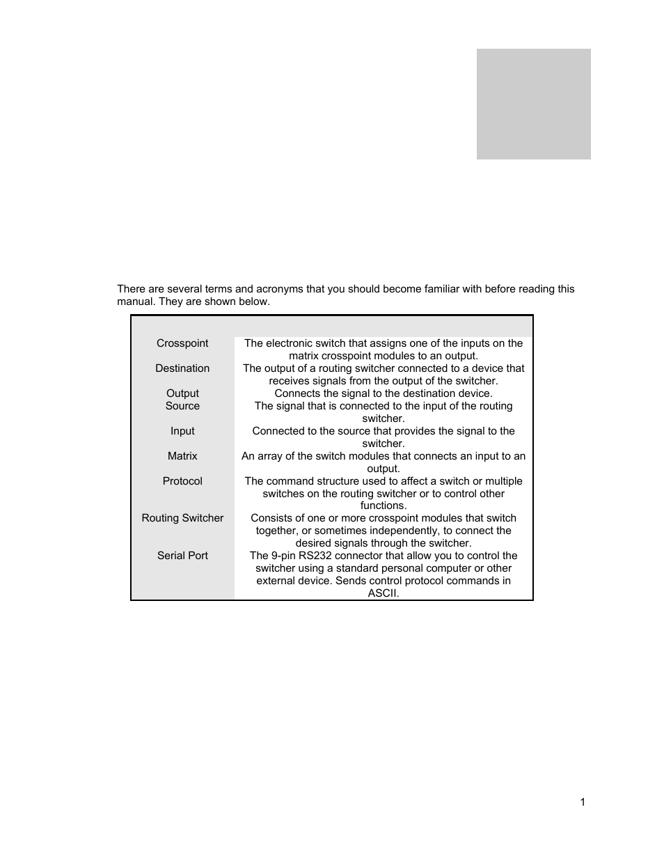 Introduction, Before you begin, Chapter | Sierra Video Ponderosa 3G Series Routing Switcher User Manual | Page 7 / 104