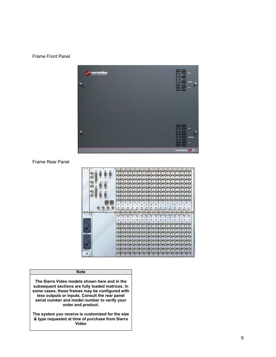 Sierra Video Ponderosa 3G Series Routing Switcher Family with MediaNav User Manual | Page 15 / 128