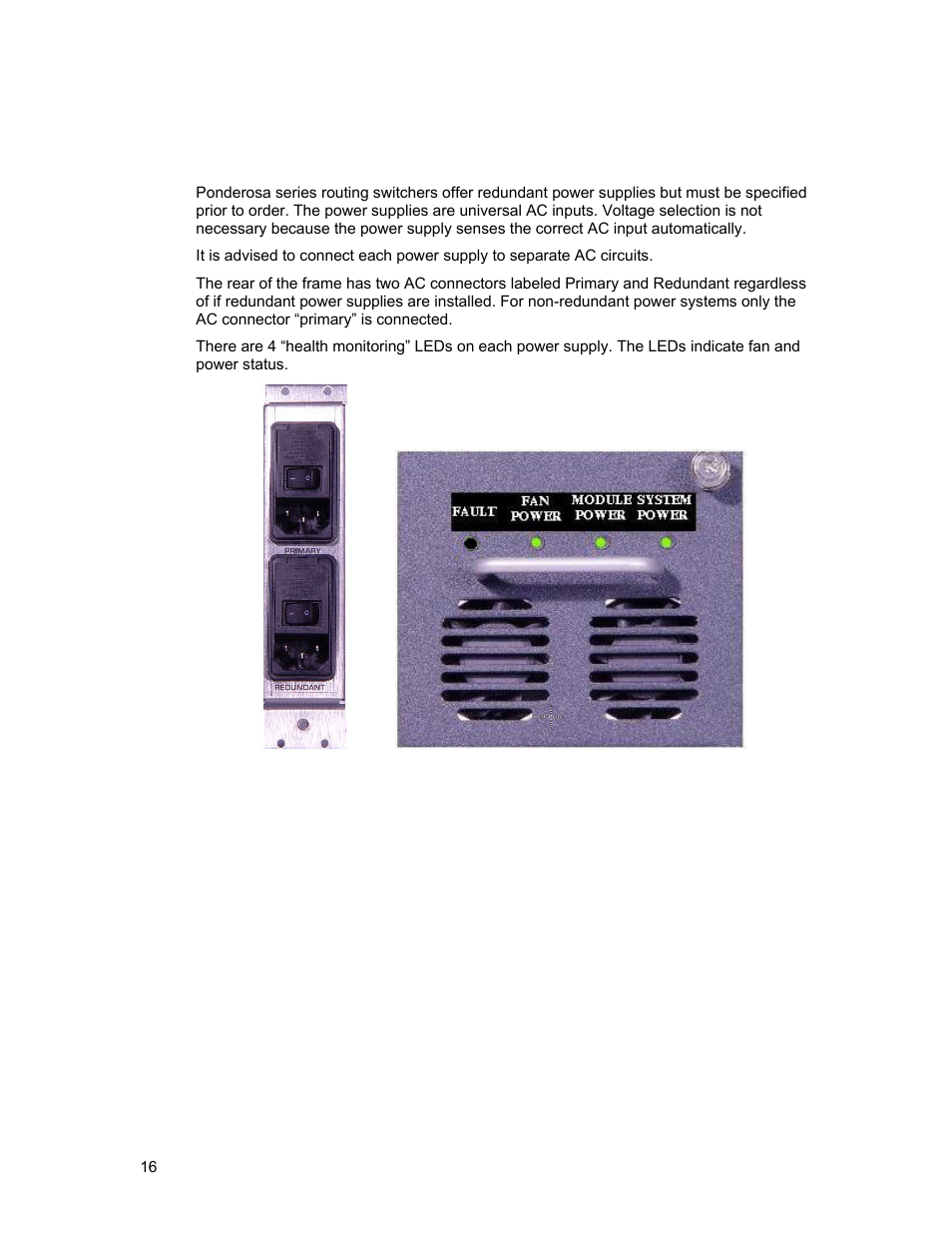 Ac power connections | Sierra Video Ponderosa 3G Series Routing Switcher Family with MediaNav User Manual | Page 22 / 128