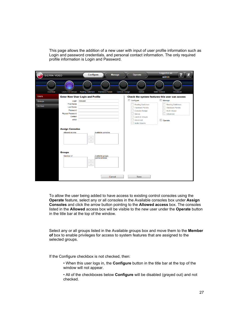 Sierra Video Ponderosa 3G Series Routing Switcher Family with MediaNav User Manual | Page 33 / 128