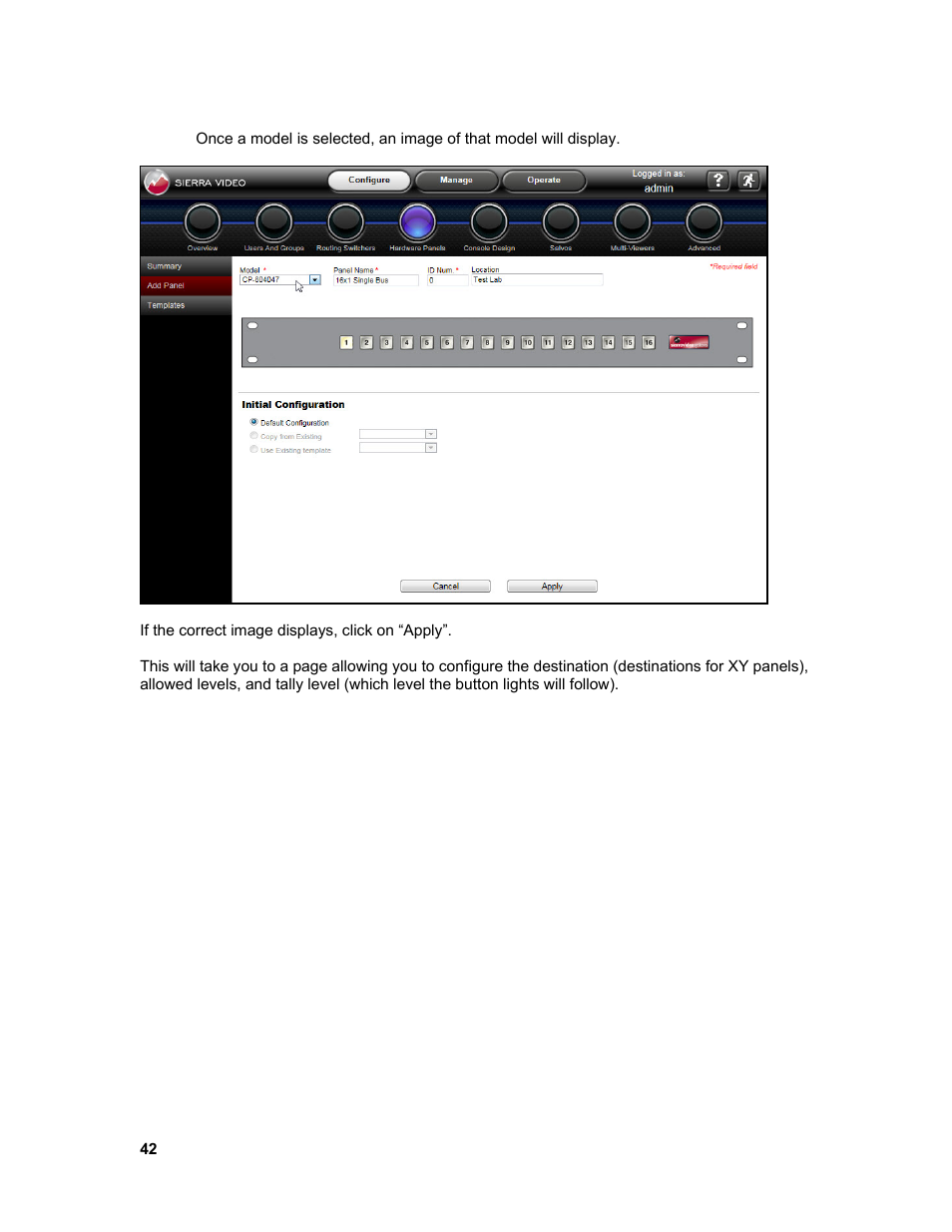Sierra Video Ponderosa 3G Series Routing Switcher Family with MediaNav User Manual | Page 48 / 128
