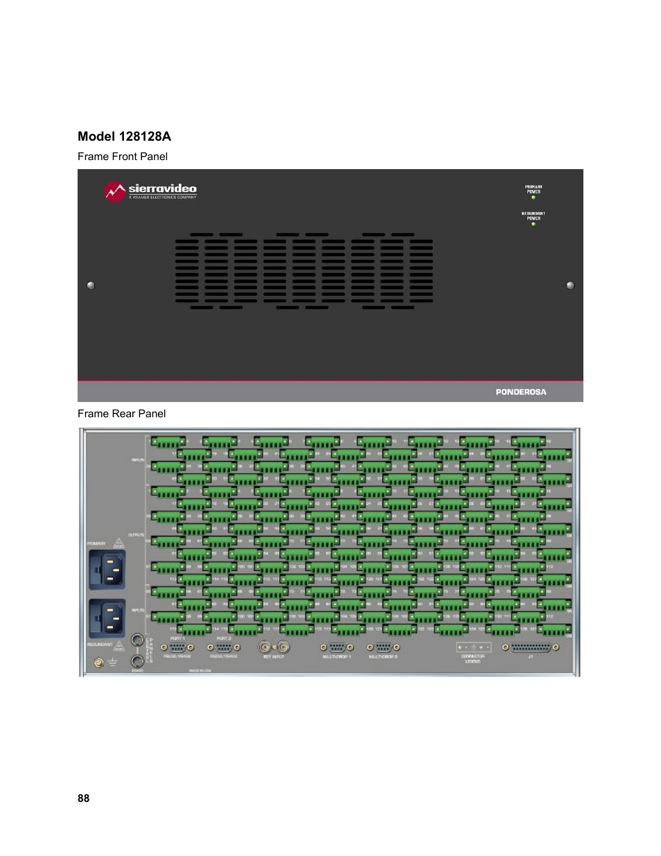 Sierra Video Ponderosa 3G Series Routing Switcher Family with MediaNav User Manual | Page 94 / 128