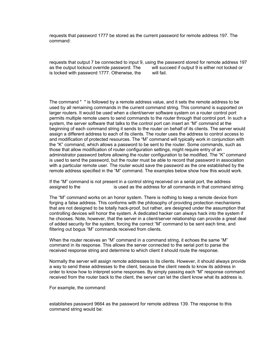 M”: set remote address | Sierra Video Pro XL Series 8 User Manual | Page 47 / 72
