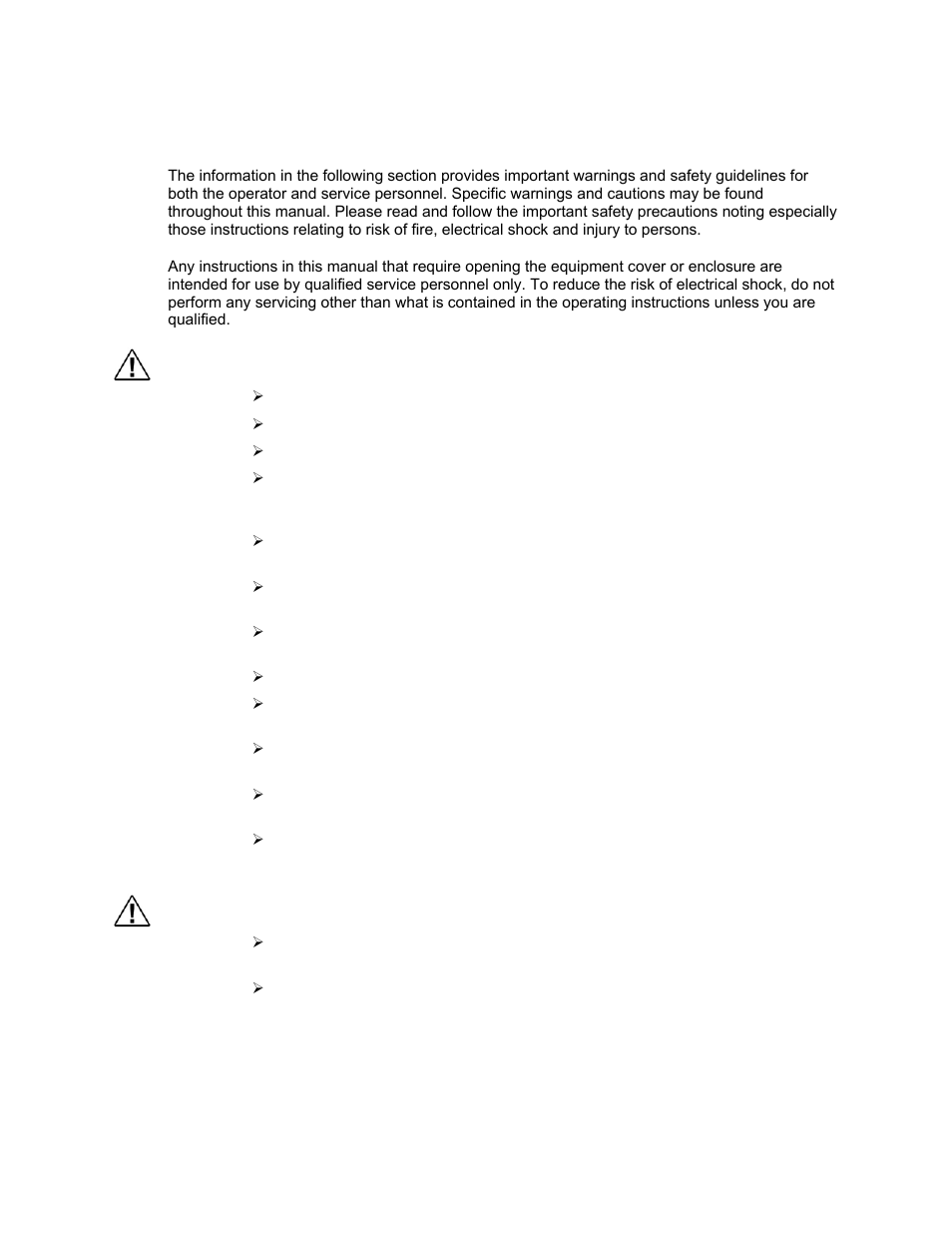 Regulatory warnings & safety information, Warnings, Cautions | Sierra Video Pro XL Series 8 User Manual | Page 8 / 72