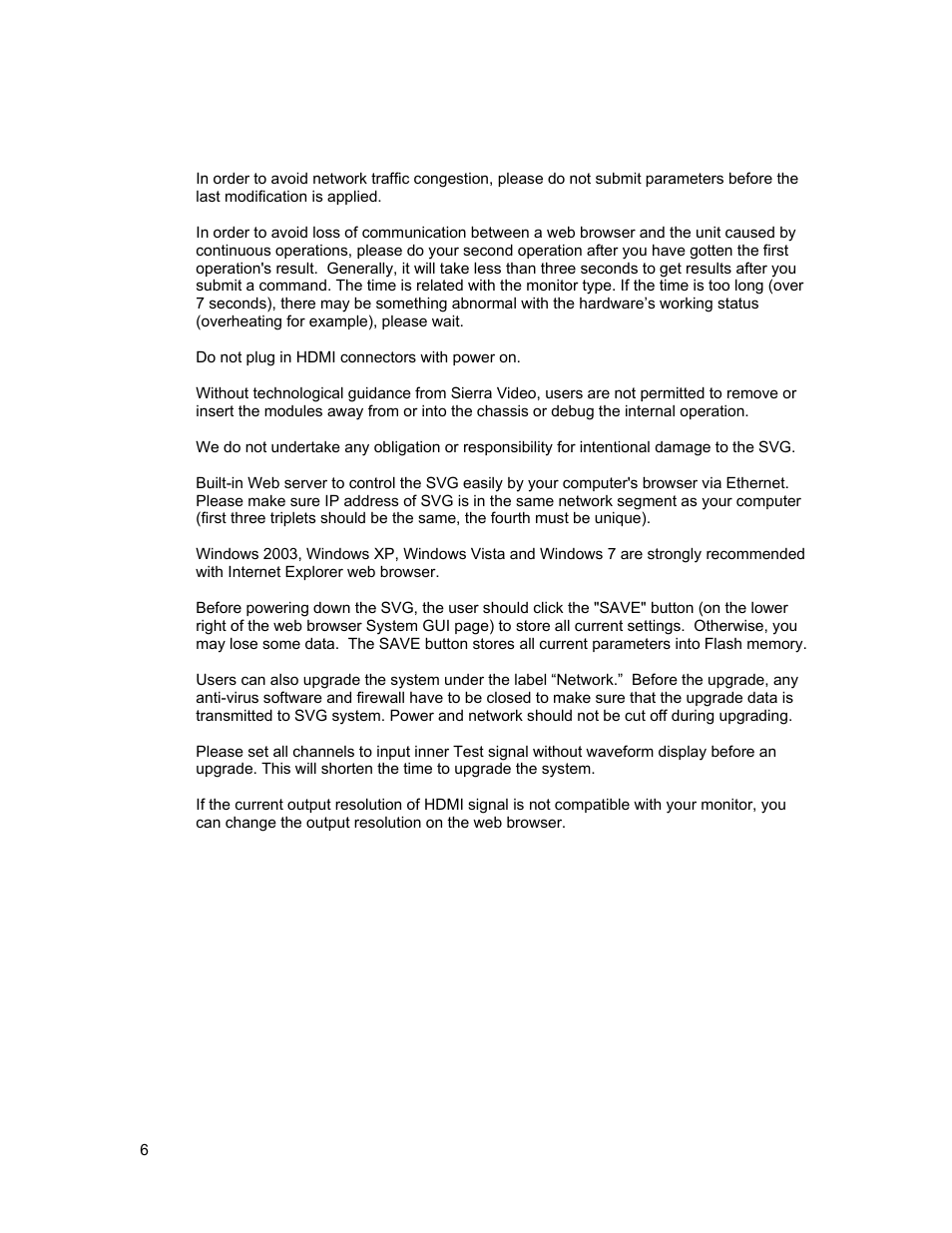 Notice | Sierra Video SVG Multi-Viewer User Manual | Page 16 / 84