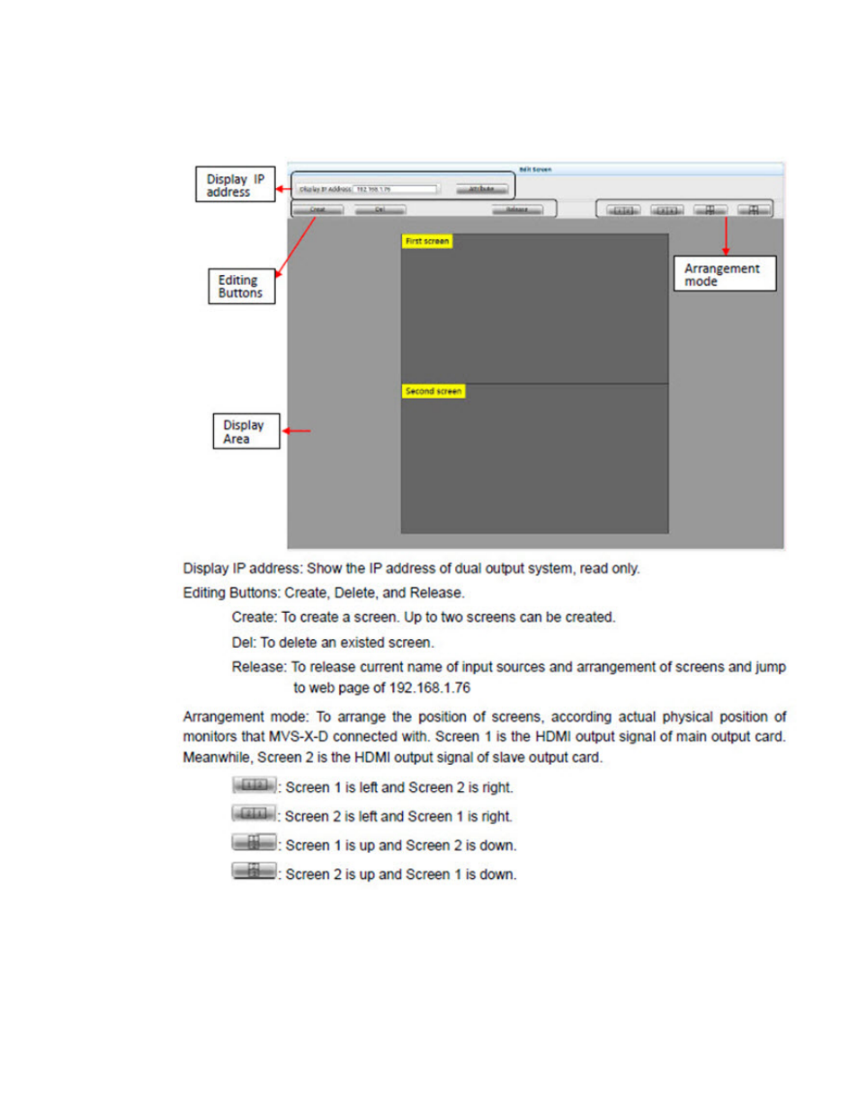 Edit screens | Sierra Video SVG Multi-Viewer User Manual | Page 33 / 84