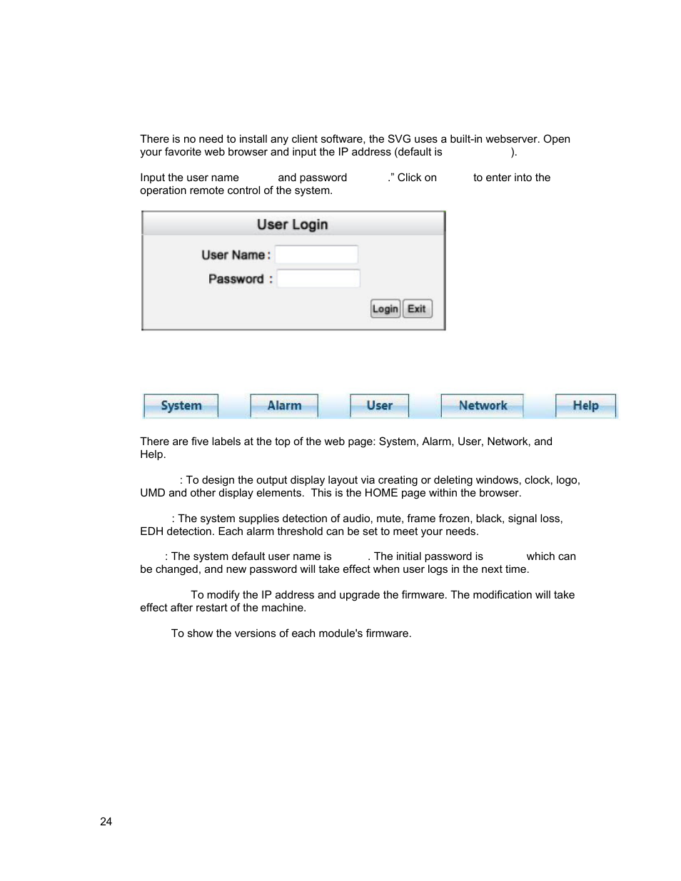 General configuration, Function overview | Sierra Video SVG Multi-Viewer User Manual | Page 34 / 84