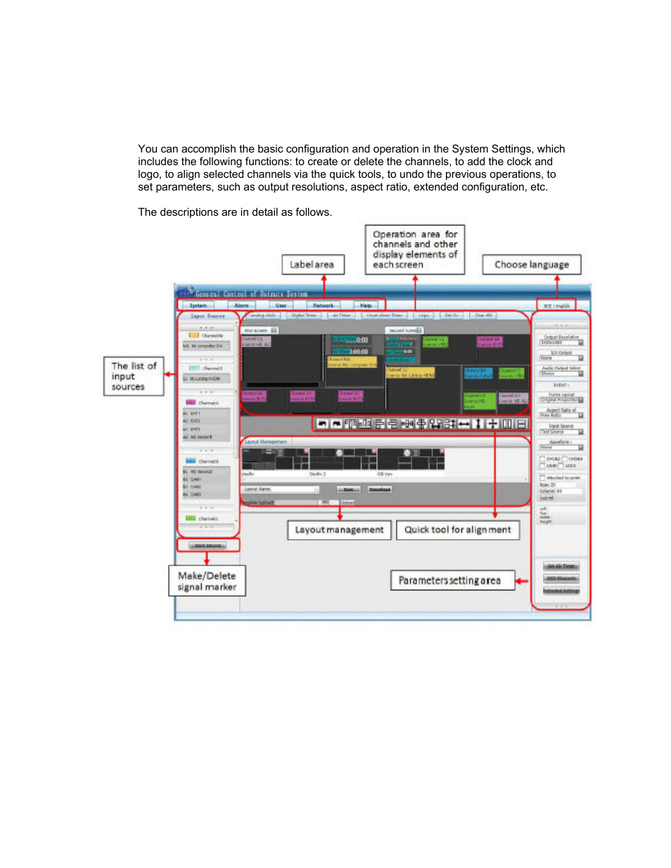 System settings | Sierra Video SVG Multi-Viewer User Manual | Page 35 / 84