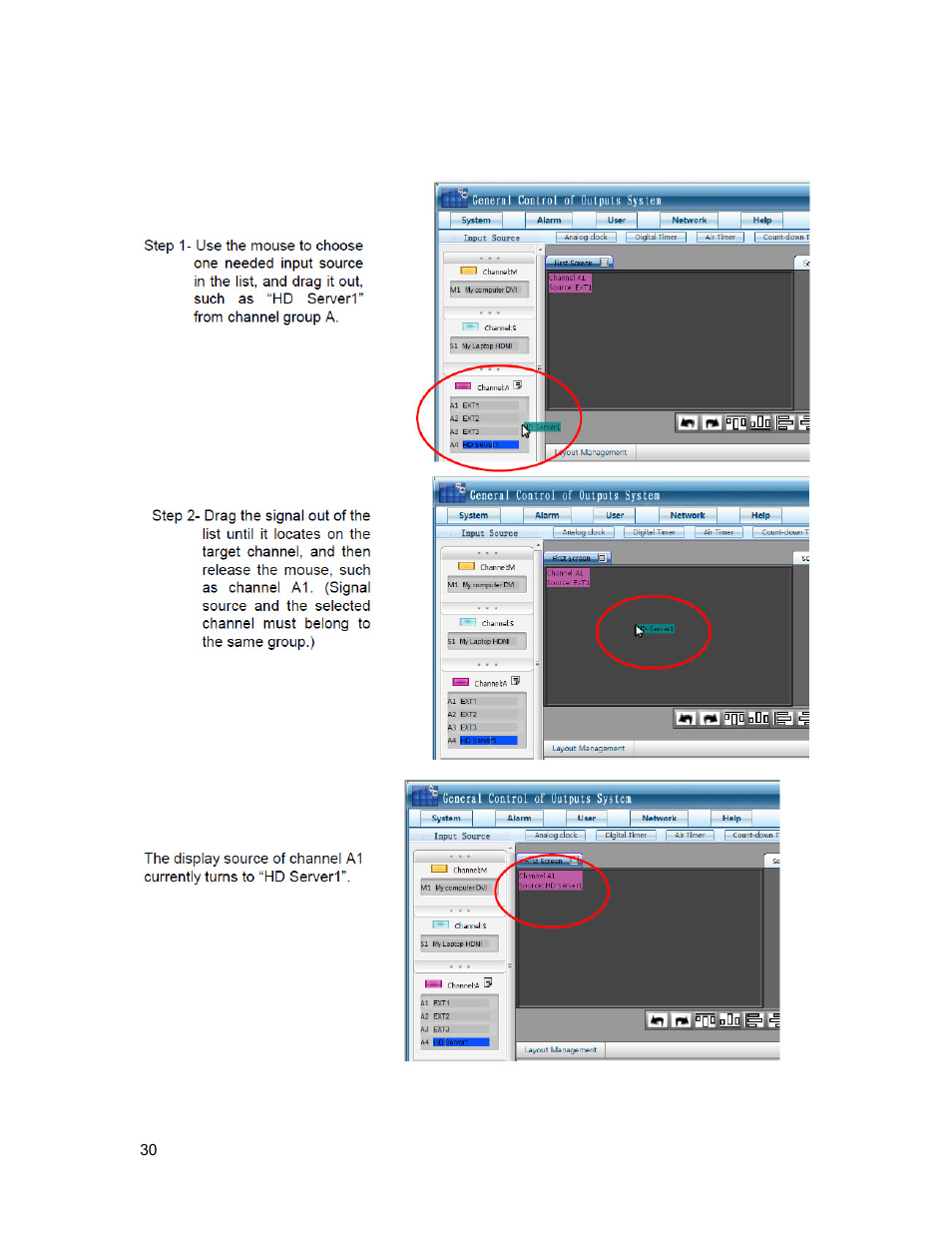 Video channel input source (hd) | Sierra Video SVG Multi-Viewer User Manual | Page 40 / 84
