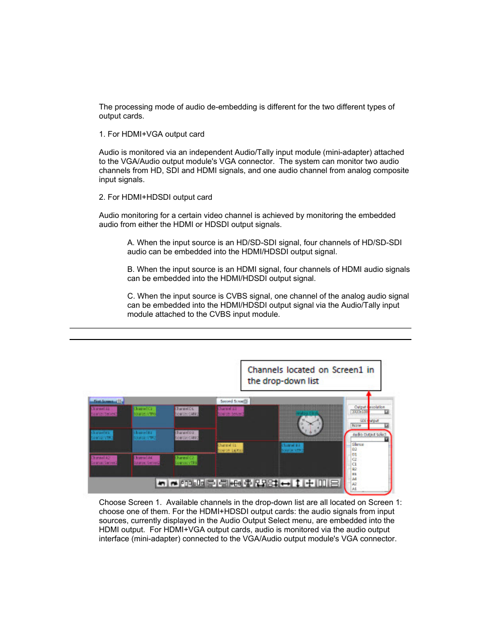 Audio monitor output select | Sierra Video SVG Multi-Viewer User Manual | Page 51 / 84