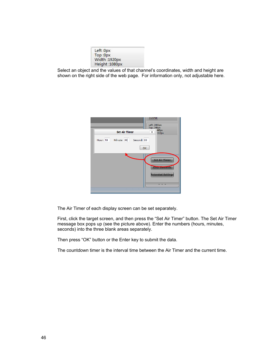 Set air timer | Sierra Video SVG Multi-Viewer User Manual | Page 56 / 84