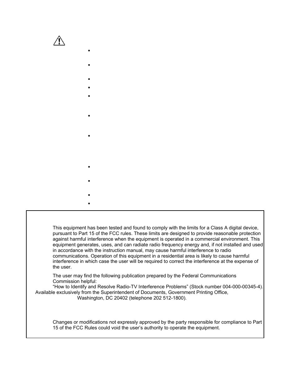 Cautions, Fcc notice, Warning | Sierra Video SVG Multi-Viewer User Manual | Page 6 / 84