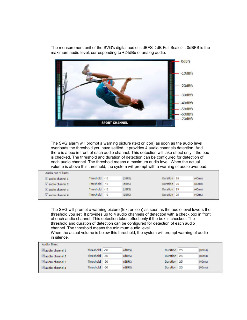 Audio detection | Sierra Video SVG Multi-Viewer User Manual | Page 71 / 84