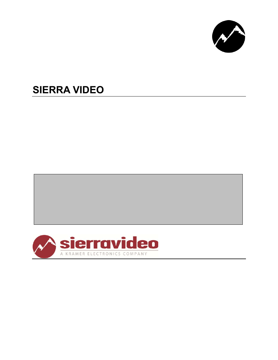 Sierra Video View MADI-XX User Manual | 54 pages