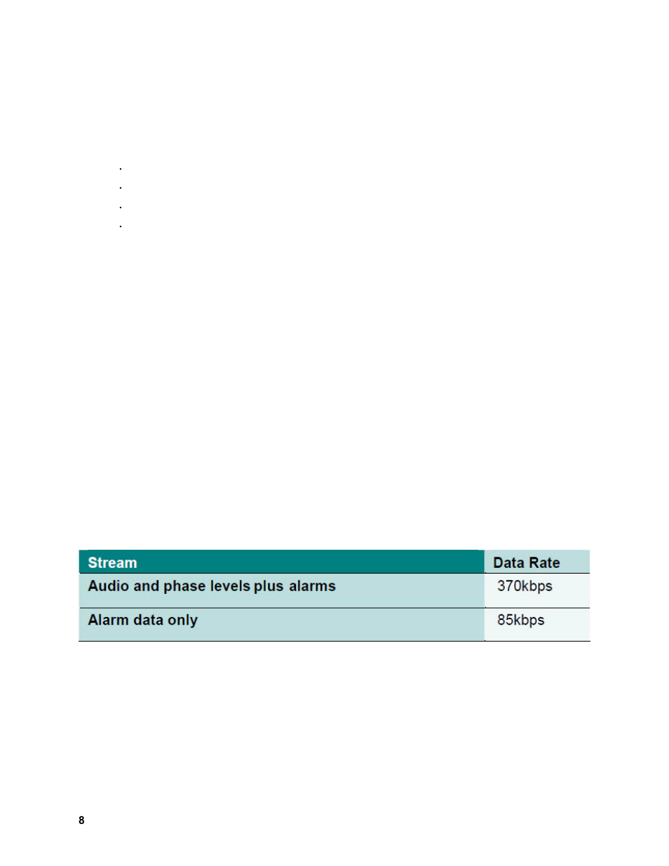 Alarm indicators, Network requirements, Level and alarm streams | Sierra Video View MADI-XX User Manual | Page 14 / 54