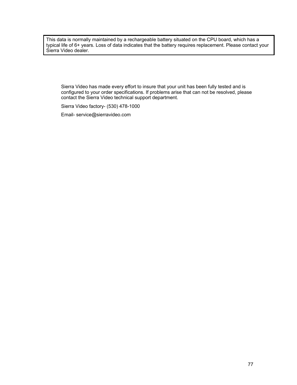 Technical support | Sierra Video View Multi-Viewer MV-XX User Manual | Page 83 / 94