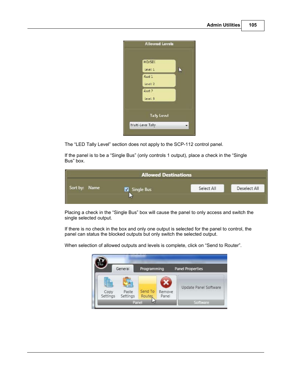 Sierra Video TyLinx Pro User Manual | Page 105 / 228