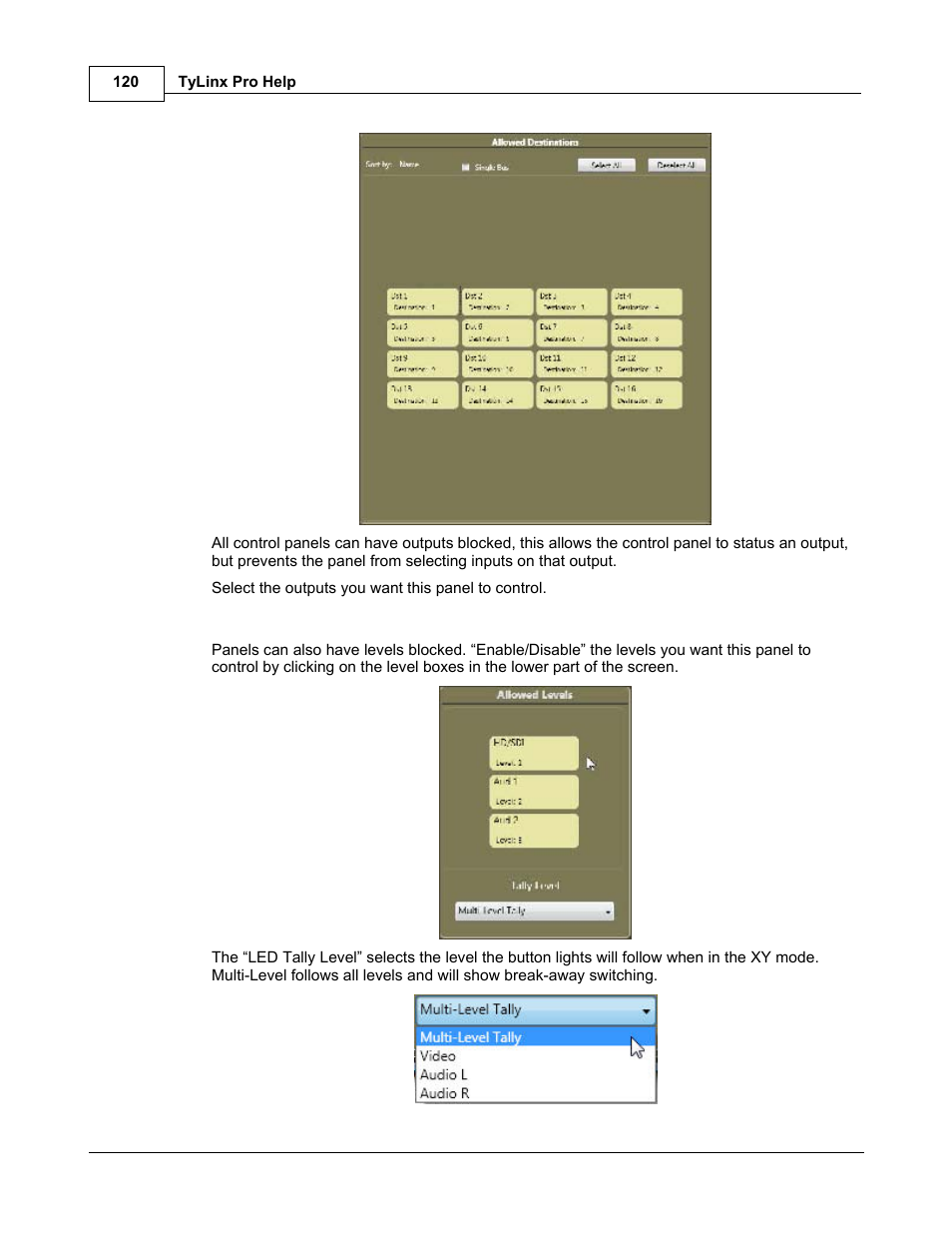 Sierra Video TyLinx Pro User Manual | Page 120 / 228