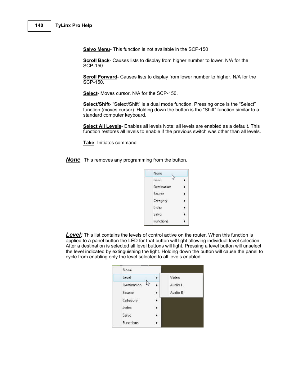 Sierra Video TyLinx Pro User Manual | Page 140 / 228