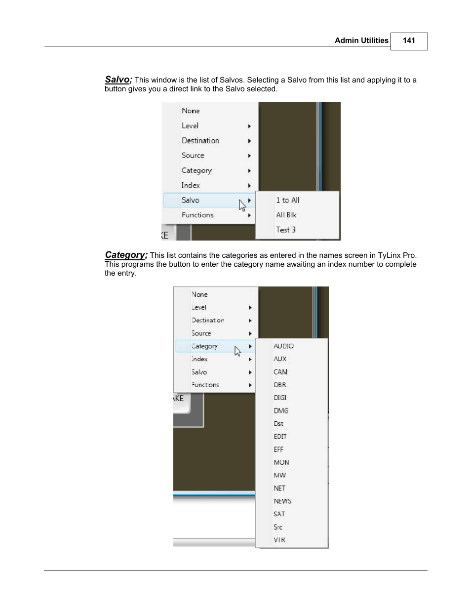 Sierra Video TyLinx Pro User Manual | Page 141 / 228