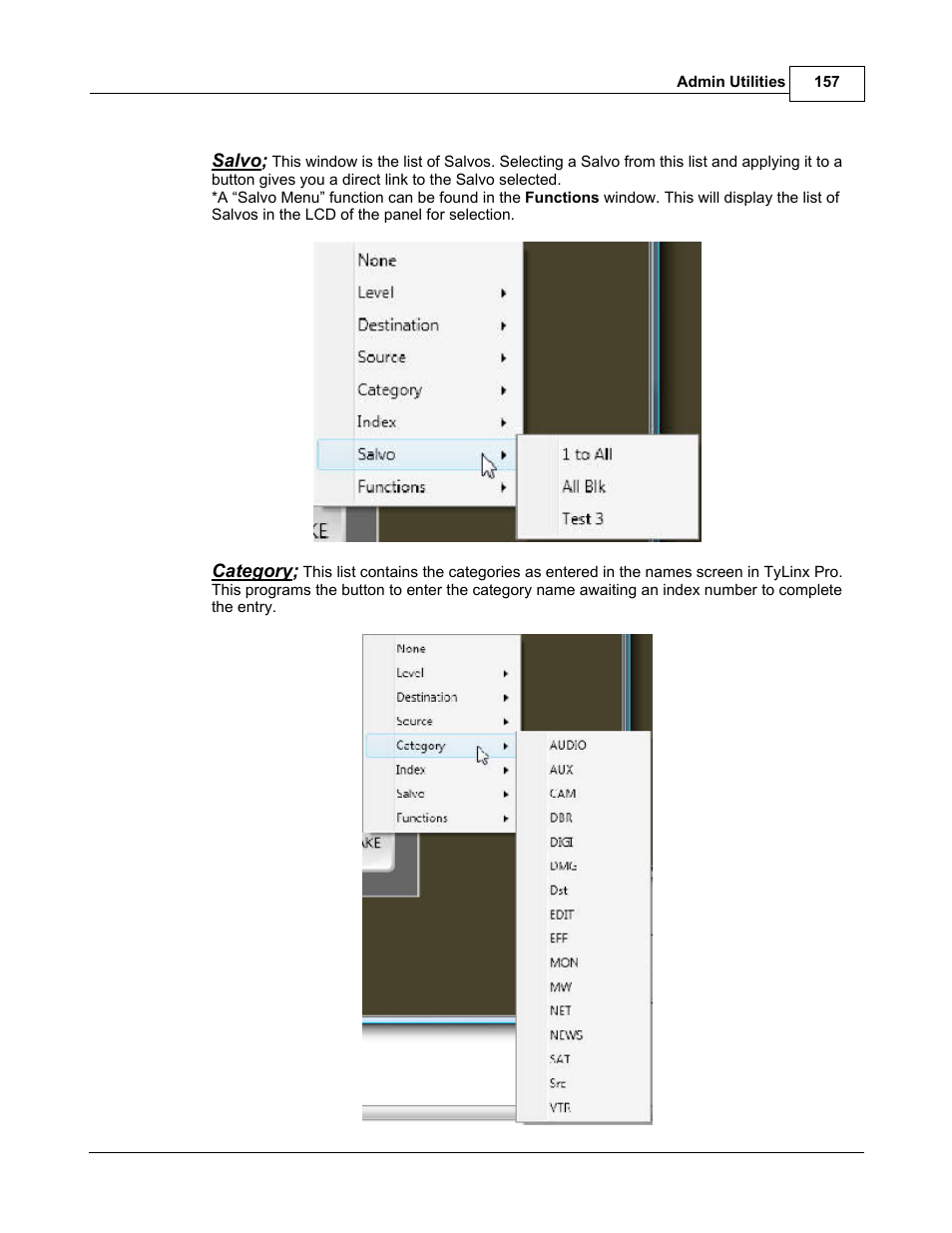 Sierra Video TyLinx Pro User Manual | Page 157 / 228