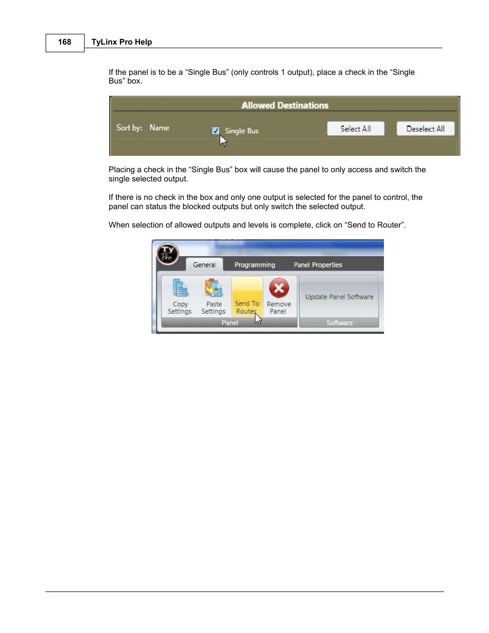 Sierra Video TyLinx Pro User Manual | Page 168 / 228