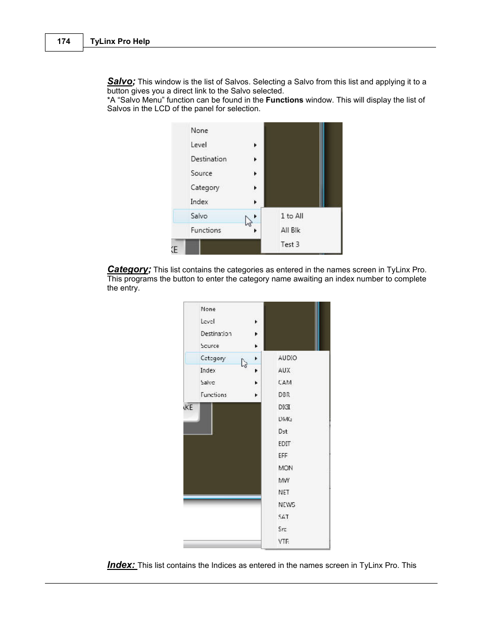 Sierra Video TyLinx Pro User Manual | Page 174 / 228
